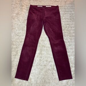 Anthropologie Pilcro and the Letterpress Serif burgundy corduroy skinny pants